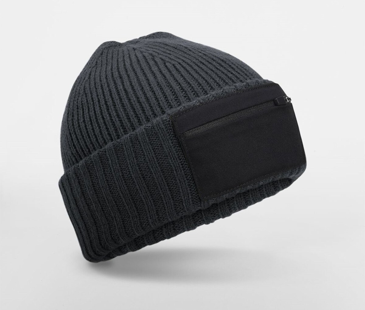 BEECHFIELD BF334R - ZIP PATCH BEANIE