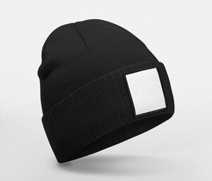 BEECHFIELD BF337R - APPLIQUÉ PATCH BEANIE Black/White