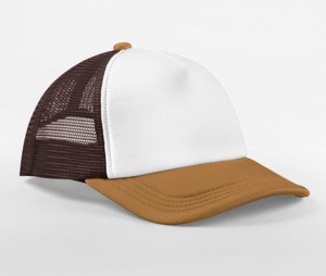 BEECHFIELD BF639 - RETRO 5 PANEL TRUCKER Chocolate/Dark Amber